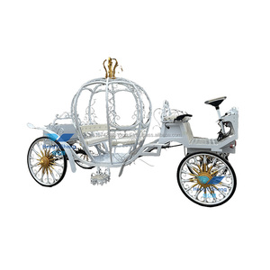 รถม้าสีขาวใช้วัสดุทำจากเหล็กรถเข็นม้าเจ้าหญิงซินเดอเรลล่า - Product Image 1