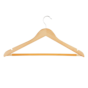 Cintre en bois massif de qualité supérieure, antidérapant, pour gagner de la place dans les magasins, supermarchés, salles de bain et utilisation en extérieur - Product Image 1