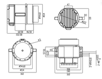 Moteur de moyeu CC sans balais à couple élevé 500W, ensemble de roue motrice robuste pour châssis mobiles industriels, UGV, AMR, AGV et usines intelligentes