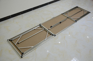 Table pliante portable en alliage d'aluminium extra longue de 3 mètres pour l'installation de papier peint, les barbecues et les fêtes de jardin - Product Image 5