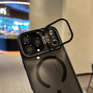 transparent tpu <b>pc</b> camera kick <b>stand</b> phone case for iphone 17 16 15 14 13 pro max,for iphone 17 pro max case with lens ladies - Product Image 3