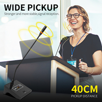 Microphone de bureau sans fil XTUGA à col de cygne, connecteur XLR, garantie 1 an pour les conférences scolaires et hôtelières - Directement de l'usine