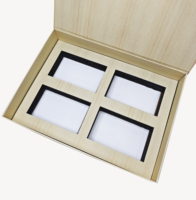 Caja de Regalo Rígida Corrugada Personalizada al por Mayor para Almacenamiento de Té con Forro de Esponja y Grabado, Juego de Té de 4 Frascos, Empaque de Lujo