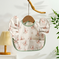 Celemek Anti Air Happyflute untuk Anak, Apron PU yang Dapat Dicuci, Desain Kancing Poliester, OEM Motif Hewan dan Bunga, Logo Custom