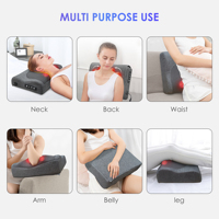 2022 Comfier Shiatsu Neck Massager Pillow-Masseur de cou et de dos avec chaleur et nœuds de massage flexibles