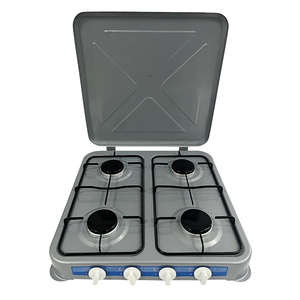 Apparence délicate, technologie, <span class=keywords><strong>prix</strong></span> raisonnable, cuisinière à gaz <span class=keywords><strong>argent</strong></span>ée à 4 brûleurs, cuisinière chinoise avec couvercle - Product Image 1