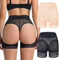 Culottes gainantes pour femmes, effet push-up fessier et rehaussement des hanches ; Corset amincissant en dentelle grande taille
