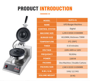 Machine à sandwichs Baker's Friend, plaque chauffante électrique antiadhésive pour faire des sandwichs aux œufs, des muffins, des hamburgers, des hot-dogs et des crêpes - Product Image 3