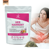 Tisane pour la fertilité féminine Chinaherbs Private Label, à base de plantes, végane, framboise, gingembre, menthe verte, ashwagandha, bien-être hormonal