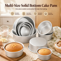 Hoge kwaliteit aluminiumlegering ronde taartvorm met stevige bodem, antiaanbaklaag, voor chiffon cake en cheesecake, geschikt voor huishoudelijke ovens
