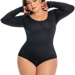 Body Modellante Senza Cuciture in Nylon HAGO, Shapewear Intero da Donna ad Alta Elasticità con Maniche Lunghe <span class=keywords><strong>per</strong></span> Snellire <span class=keywords><strong>la</strong></span> <span class=keywords><strong>Pancia</strong></span> e Sollevare i Glutei - Product Image 1