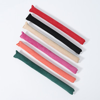 LUMA Wholesales 6 pcs/set Heatless Satin Velvet Hair Bigoudis Bandeau Hair Friendly Curling Iron Wave Hair Styling Tool