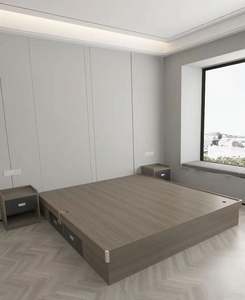 Camas de madera maciza modernas minimalistas italianas para Villa Hotel apartamento muebles de dormitorio principal camas para niños - Product Image 2