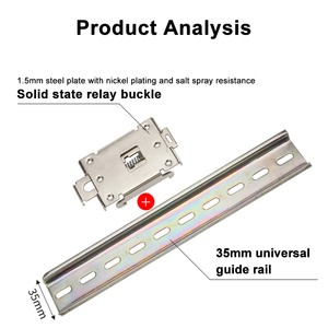 Soporte de Montaje para Relé de Estado Sólido YHKJ, Soporte de Riel Guía para Relé <span class=keywords><strong>SSR</strong></span> Monofásico C45 con Soporte Niquelado de 35 mm - Product Image 2