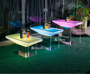 Nouveau design de table de <span class=keywords><strong>casino</strong></span> hôtel ktv led mobilier de restaurant table de bar lumineux led illuminé table de nuit pour cocktail - Product Image 5