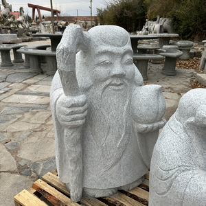 Pedra de mão esculpida em granito figura escultura estátua de Buda em pedra - Product Image 5