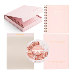 2022 <span class=keywords><strong>New</strong></span> Custom Logo Màu Hồng Bìa Cứng Sổ Tay Xoắn Ốc Với Hộp Quà Tặng Đặt Bán Buôn - Product Image 3