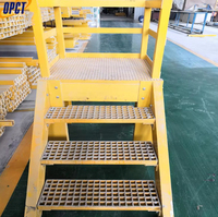 Plaques de grille en fibre de verre GRP FRP fiables et durables, résistantes à la corrosion, 38x38x25mm, pour plateformes d'escalier