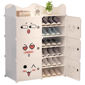 <b>Shoe</b> Cabinet Multi Layer <b>Storage</b> <b>Rack</b> Plastic Modular Design For Home Doorway Dormitory Use - Product Image 4