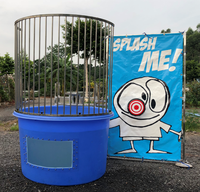 Jeux commerciaux Gonflables Water Dunk Tank Trampoline Park Carnival Party Game Dunking Tank Machine à vendre