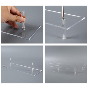 Plateau carré en acrylique transparent pour pâtisserie, support de présentation pour gâteaux, cupcakes, desserts, décoration de <span class=keywords><strong>buffet</strong></span> à domicile pour les fêtes - Product Image 3