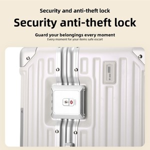 Valise à roulettes en aluminium 32 pouces avec double port USB, bagage cabine avec serrure <span class=keywords><strong>TSA</strong></span>, antivol, roues universelles et porte-gobelet - Product Image 2