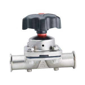 Vanne à membrane manuelle droite en acier inoxydable SMS DIN ISO Snitary avec joints EPDM - Product Image 1