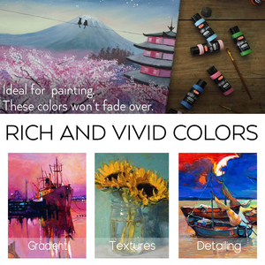 Juego de pintura acrílica de 24 <span class=keywords><strong>colores</strong></span> 2 floz 60ml botellas, no tóxico 24 <span class=keywords><strong>colores</strong></span> pintura acrílica <span class=keywords><strong>para</strong></span> niños adultos artistas lienzo artesanías <span class=keywords><strong>madera</strong></span> - Product Image 5