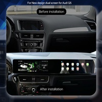 Écran double incurvé 3D Android 21 pouces pour Audi Q5 2009-2017, autoradio multimédia, CarPlay, navigation GPS