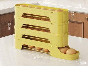 Supporto per uova trasparente multifunzione per iniezione multistrato impilabile vassoio per uova per <span class=keywords><strong>frigorifero</strong></span> - Product Image 5