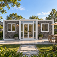 Nouvelle maison modulaire préfabriquée extensible de luxe de 20 et 40 pieds avec 1 à 3 chambres et 1 à 3 cuisines