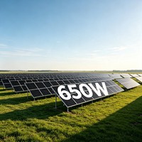 Panneau solaire Jinko Tier 1 650W 670W N-Type Bifacial Double Verre pour Grandes Centrales Solaires au Sol