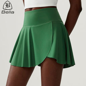 ओम कस्टम सक्रियवियर स्टाइलिश हल्के चलने वाली गोल्फ स्पोर्ट्स स्कर्ट महिलाओं के मध्य कमर टेनिस पिकअप पेडल मिनी स्कर्ट - Product Image 1