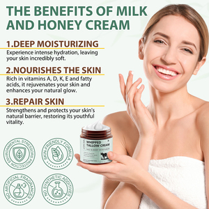 YECUCE gros 120g boeuf suif miel crème 100% bio visage <span class=keywords><strong>corps</strong></span> <span class=keywords><strong>hydratant</strong></span> Lotion fouettée suif baume <span class=keywords><strong>pour</strong></span> les soins de la peau - Product Image 6