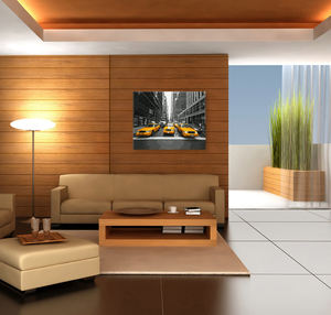 Pvc Interior Wpc Paneles de pared Decofilm Grano de madera Pvc Wpc Paneles de pared Revestimiento de pared interior - Product Image 1