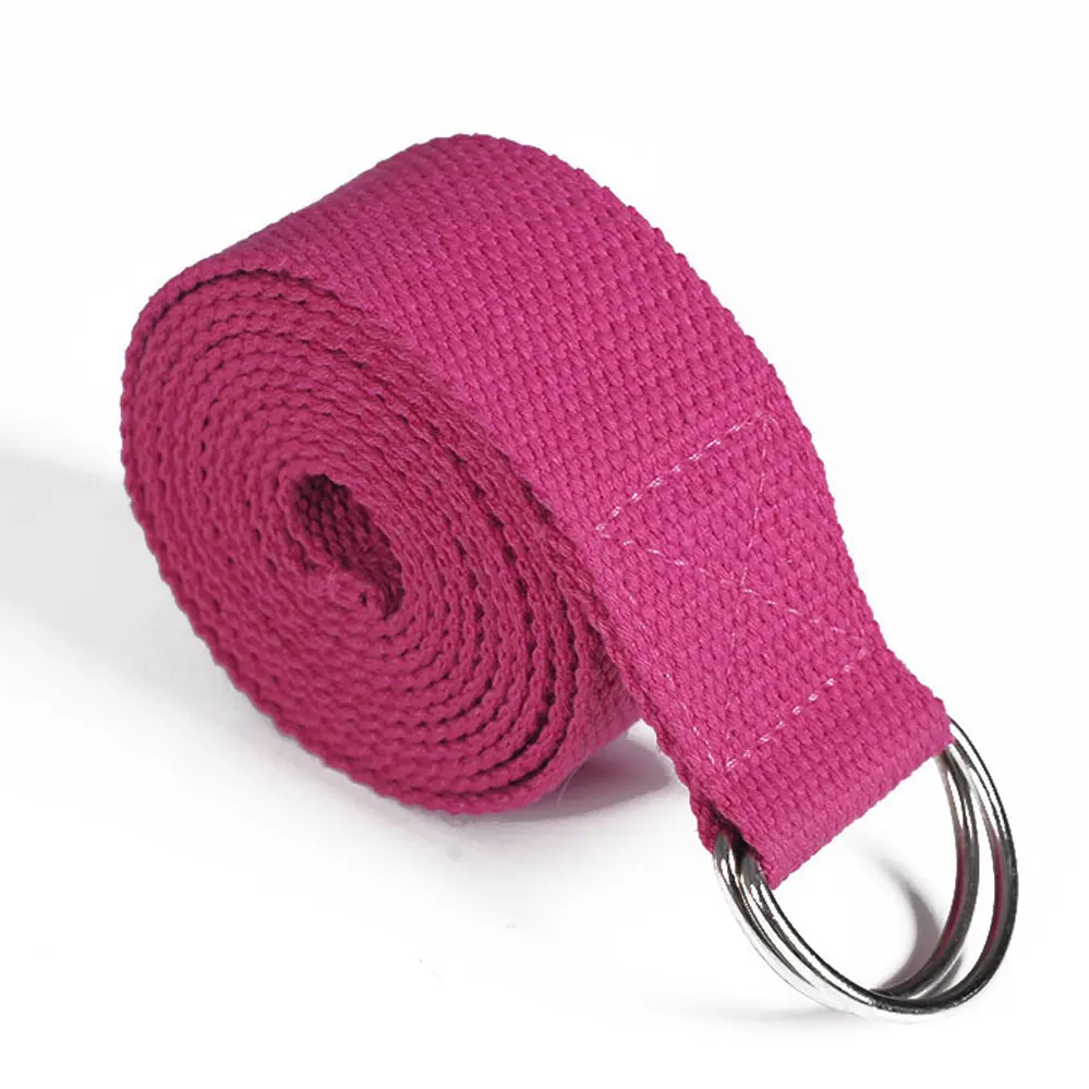 Yoga Strap 6FT Adjustable D-Ring Buckle Durable Polyester Cotton Exercise Straps for Stretching