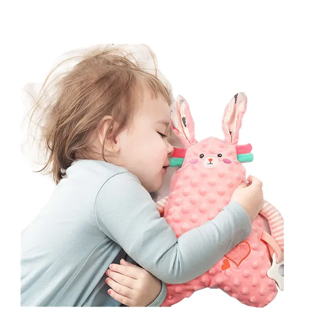 Toalla cómoda para bebé, juguete pequeño de peluche para dormir, muñeco de marioneta de mano, regalo para bebé
