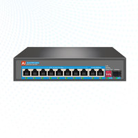 Switch PoE 8 Port Komersial dengan AI VLAN dan Port Fiber SFP untuk Penerapan Jaringan Cerdas