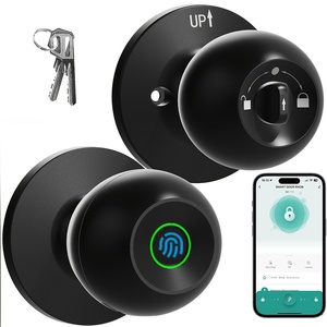 電子寝室インテリアドアPrivicyロックデジタルTuyaアプリ指紋スマートドアノブ - Product Image 1