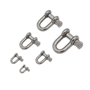 Grilletes tipo D de acero inoxidable Huiming 304 con pasador de tornillo de cabeza cuadrada, tamaño métrico de 4 mm a 28 mm para elevación marina - Product Image 3