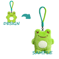 Porte-clés en peluche super doux personnalisé avec doublure en maille - Style couverture réconfortante