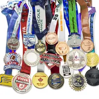 Özel altın metal futbol 5k kurdele ile madalya koşu spor özelleştirilmiş spor madalya özel maraton üreticisi ısmarlama madalya