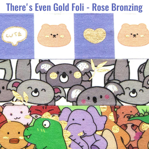 Cute <b>Washi</b> <b>Tape</b> Set 24 Rolls Animals Gold Foil Decorative <b>Washi</b> <b>Tape</b> for Journaling Scrapbooking Kids DIY Crafts Aesthetic - Product Image 6