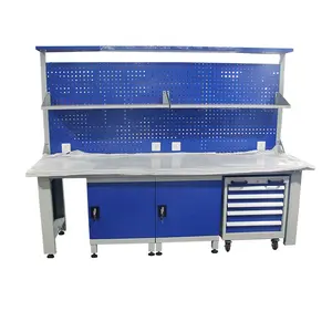 Durable Stainless Steel Cladding Lined With Board Multi Drawer Lockable Workbench