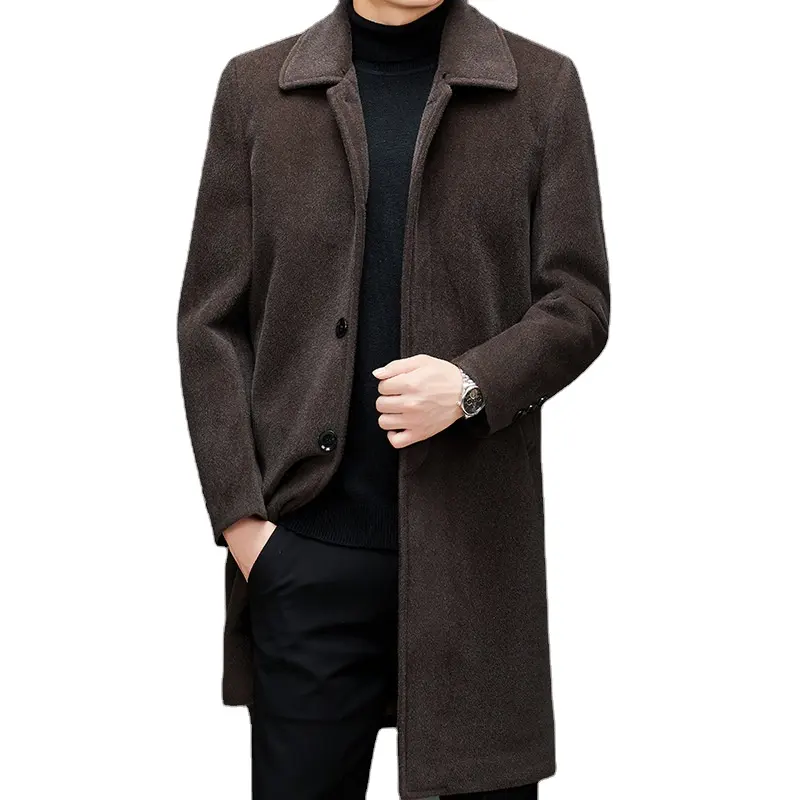 Mens Double Breasted Overcoat knee length