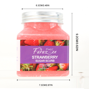 Guocui สครับธรรมชาติสครับขัดผิวสครับครีมทาผิวจากน้ำตาลสตอเบอร์รี่สูตรเนยเชียนไวท์เทนนิ่ง - Product Image 6