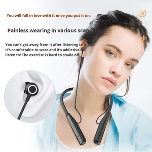Auricolari Y10 con Fascia per il Collo, Wireless, Sportivi, Meno di 3 Ore di Autonomia, Cancellazione del Rumore, Display Digitale, Silicone Confortevole - Product Image 3