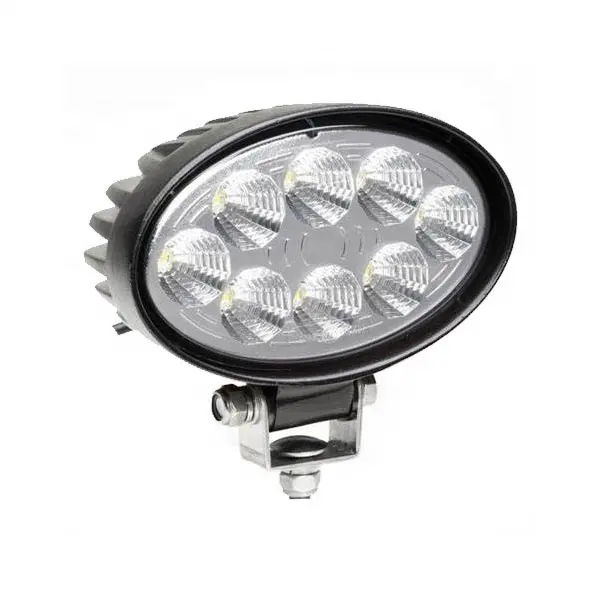 Ovale LED-Arbeits leuchte für Auto 12v 24w 6000k 2400lms 8pcs IP68 Großhandel Universal Aluminium
