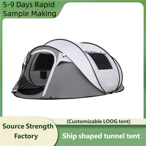 Large Family Outdoor Four-Season Camping Hiking <b>Tent</b> Automatic <b>Pop</b>-<b>Up</b> Instant Setup Single Layer 1500-2000mm Waterproof - Product Image 2