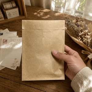 Sacs en papier <span class=keywords><strong>kraft</strong></span> biodégradables écologiques pour l'emballage transfrontalier de vêtements et de chaussures, enveloppes et cartes, petites pochettes Chine - Product Image 6
